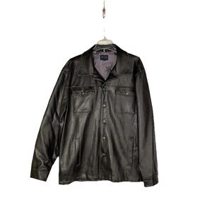 MT:2  Hot Topic  faux leather Shirt XL Rare Vintage!‎